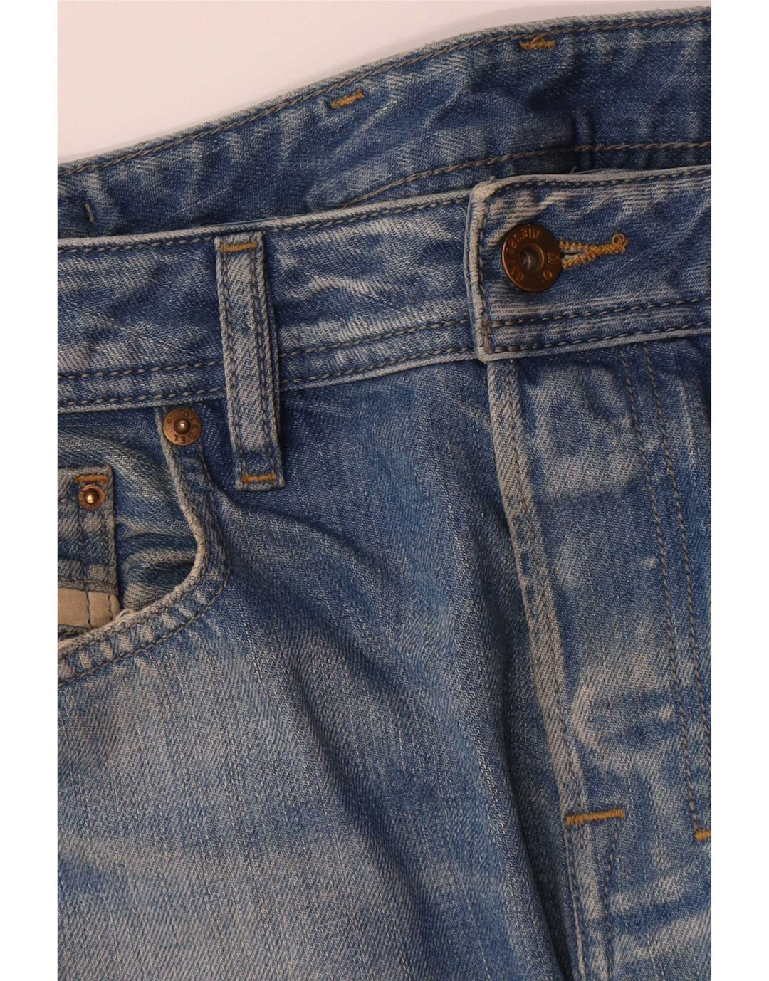 Diesel Masculino Zatiny Regular Bootcut Jeans W30 L30 Azul Algodão