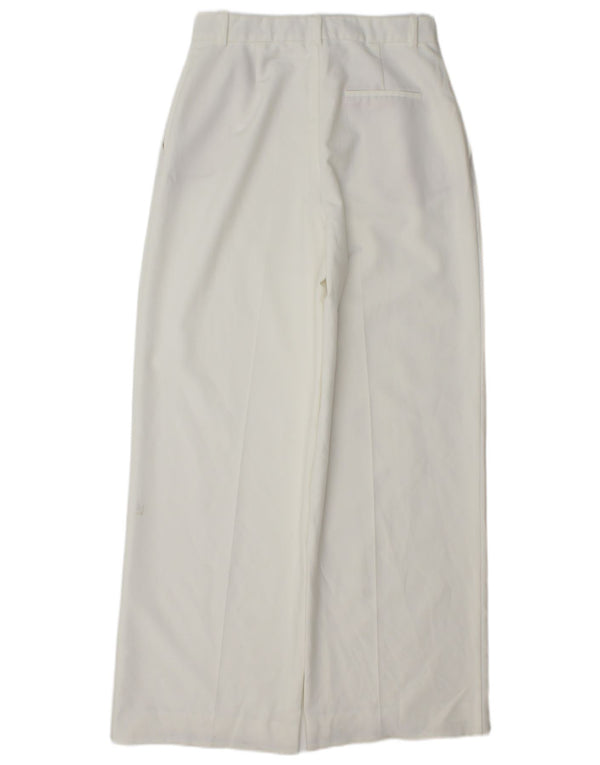 Zara Calça Chino Feminina de Perna Larga Médio W28 L31 Branco