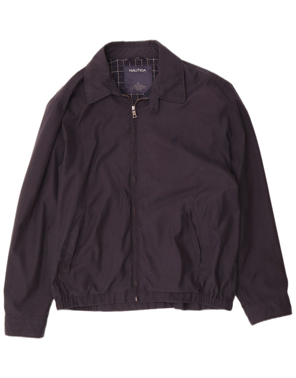 Jaqueta bomber masculina Nautica UK 40 grande poliéster azul marinho