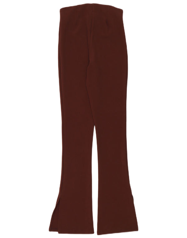 Zara Calça Feminina Flare Casual Médio W28 L32 Marrom Poliéster