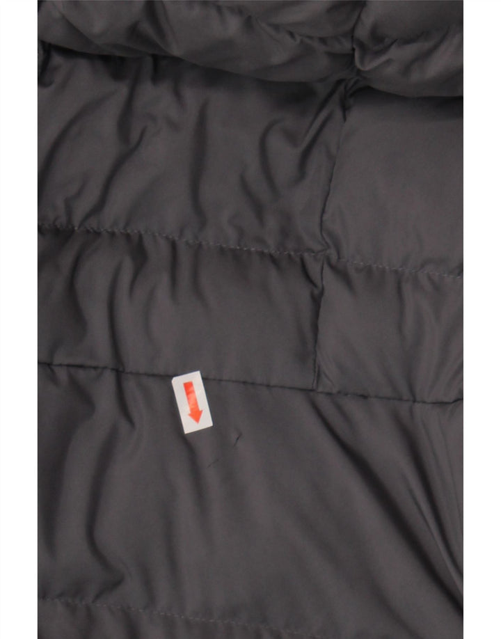 Jaqueta acolchoada com capuz gráfico Under Armour Boys 12-13 anos cinza colorblock