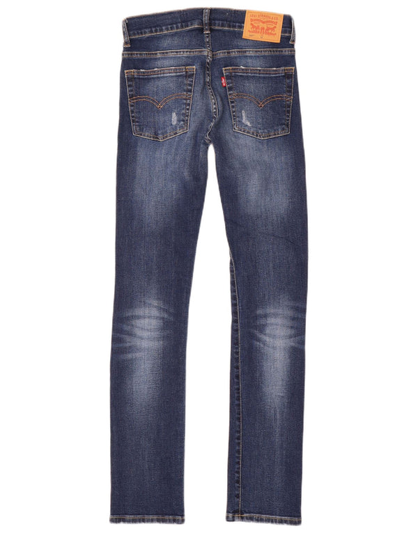 LEVI'S Boys 510 Jeans skinny desgastados 11-12 anos W26 L30 algodão azul