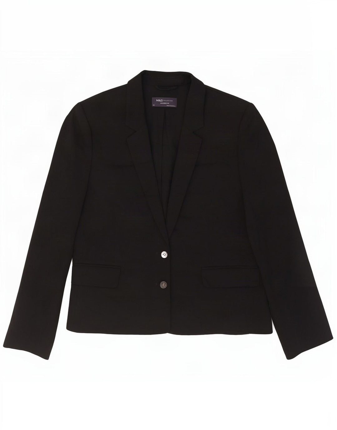 Jaqueta blazer feminina Marks & Spencer sob medida Reino Unido 14 médio preto