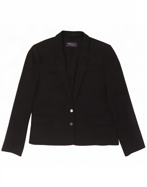 Jaqueta blazer feminina Marks & Spencer sob medida Reino Unido 14 médio preto