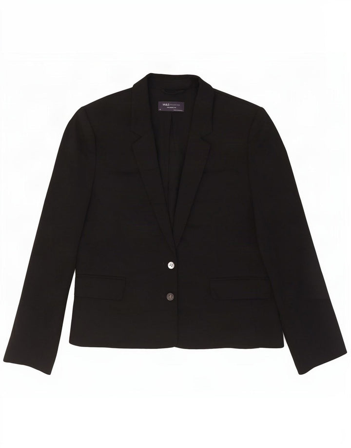 Jaqueta blazer feminina Marks & Spencer sob medida Reino Unido 14 médio preto