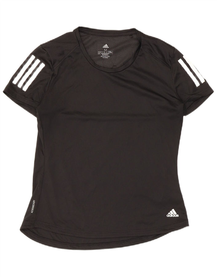 Camiseta Adidas Aeroready Feminina Top UK 12/14 Médio Preto Poliéster