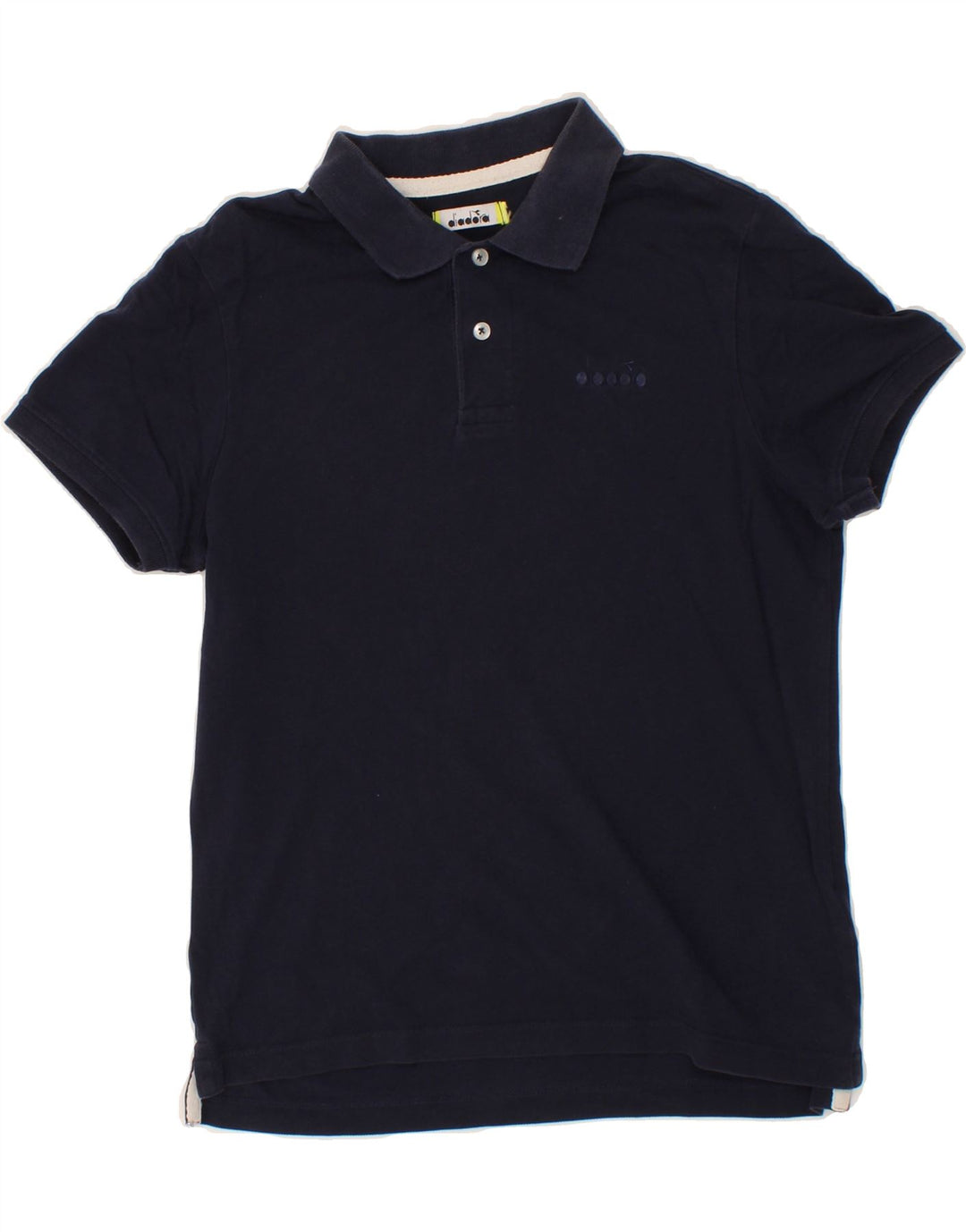 DIADORA Mens Polo Shirt Small Navy Blue Cotton Vintage Diadora and Second-Hand Diadora from Messina Hembry 