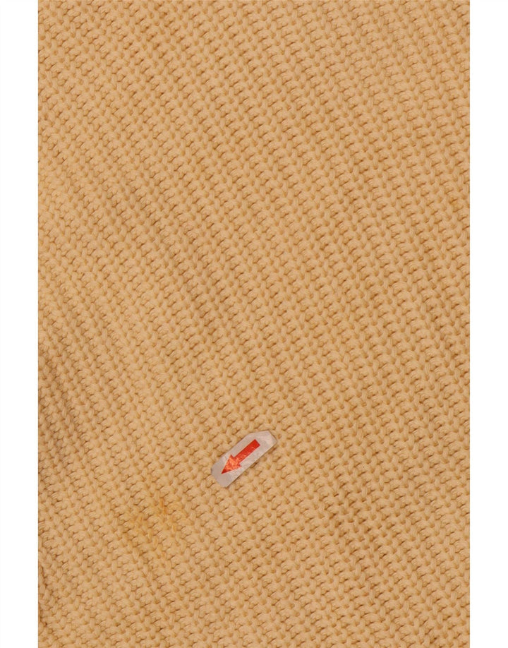 J. Crew Suéter masculino com gola redonda, grande algodão amarelo