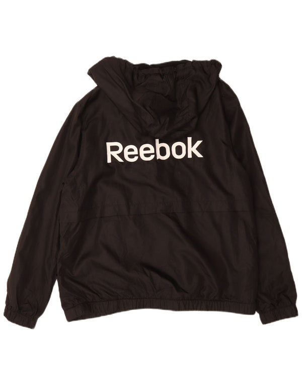 Jaqueta bomber com capuz masculina Reebok UK 40 grande poliéster preto