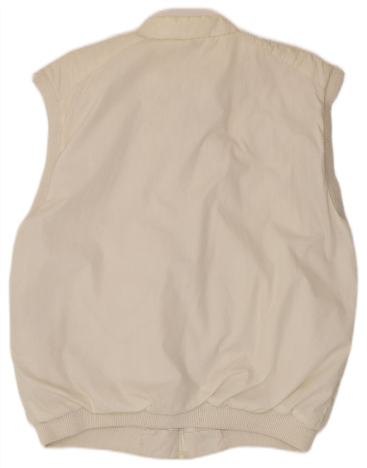 Jaqueta masculina sem mangas Smasher de poliéster branco grande