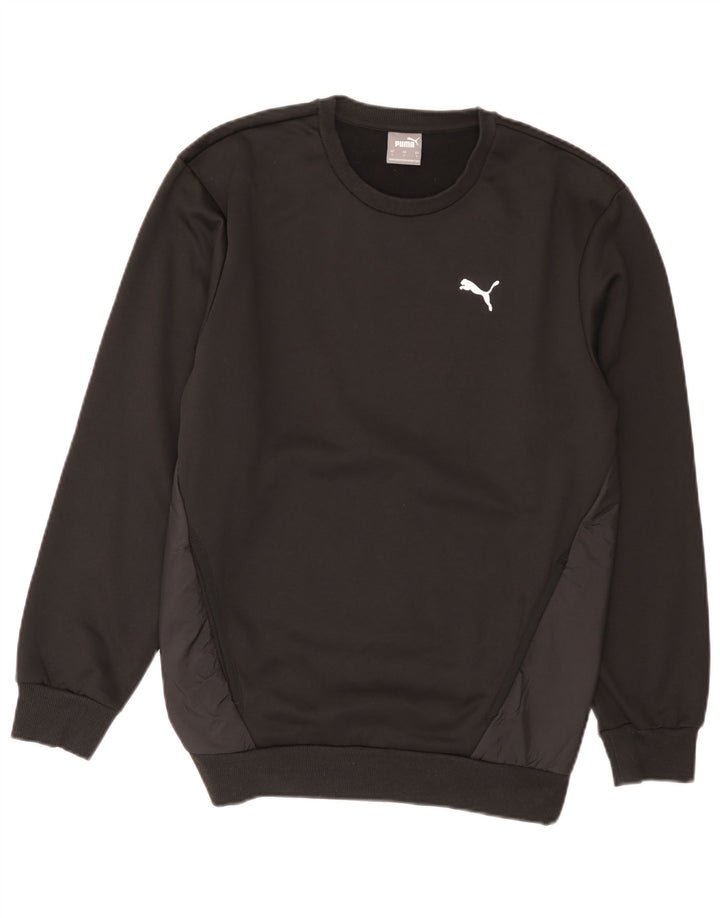 Puma moletom masculino jumper pequeno preto colorblock algodão