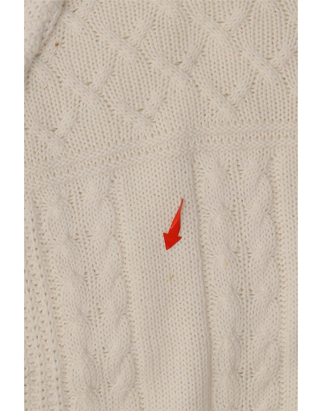 Suéter feminino VINTAGE com gola canoa Reino Unido 14 grande branco