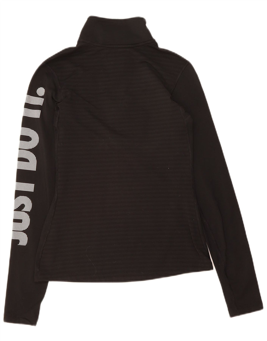 NIKE Womens Graphic Pullover Treino Top UK 12 Médio Preto Listrado