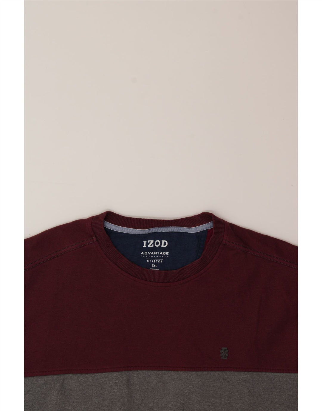 IZOD moletom masculino stretch jumper 2XL cinza colorblock poliéster