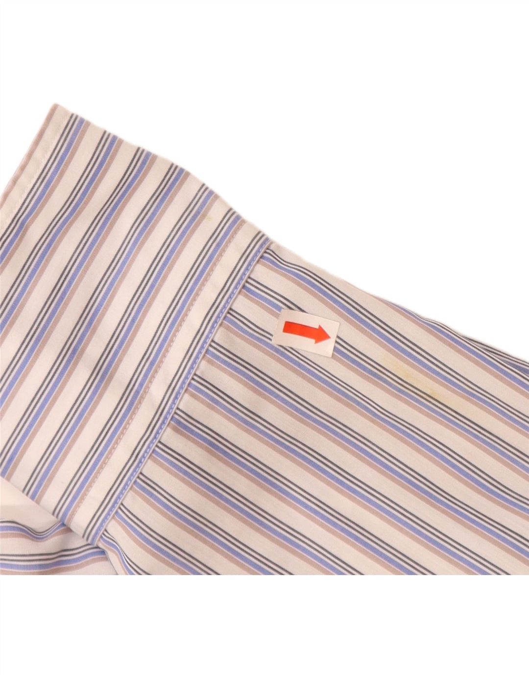 Camisa masculina LACOSTE tamanho 40 algodão listrado azul médio