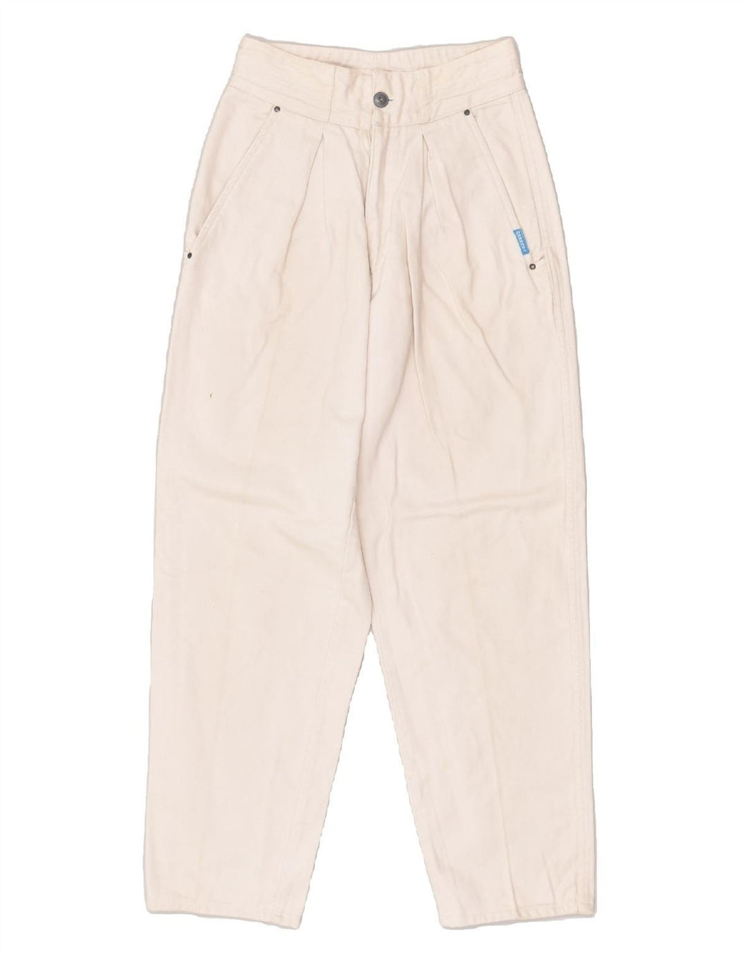 CARRERA Womens Pegged Casual Trousers W28 L28 White Cotton | Vintage Carrera | Thrift | Second-Hand Carrera | Used Clothing | Messina Hembry 