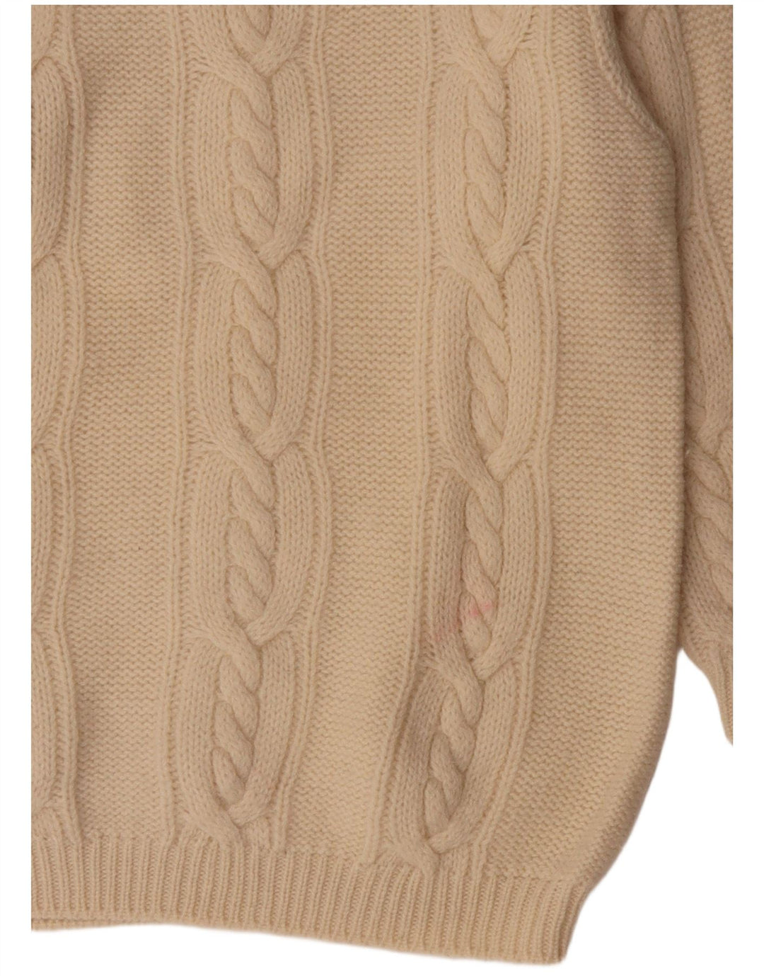 Suéter feminino Benetton com gola tartaruga Reino Unido 14 grande lã branca