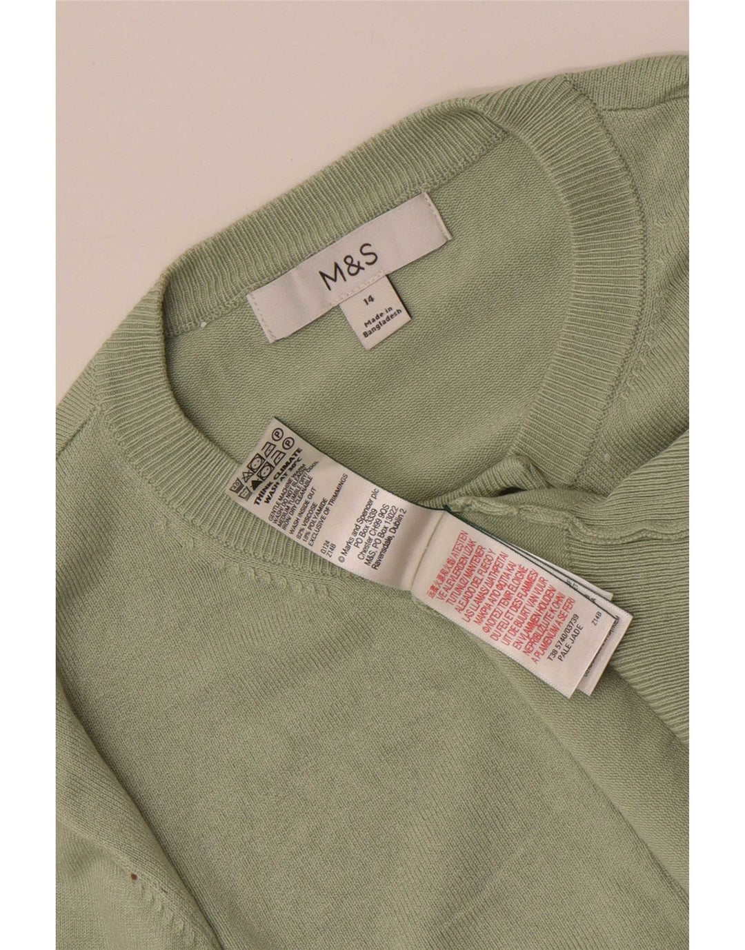 Suéter cardigã feminino Marks & Spencer UK 14 viscose verde médio
