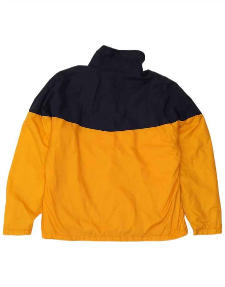 Jaqueta corta-vento masculina Columbia UK 40 grande bloco colorido amarelo