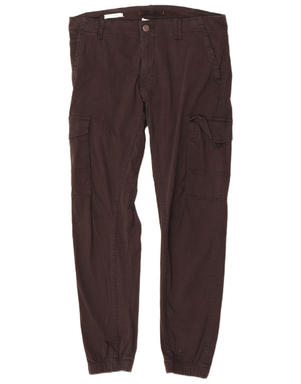 Calça cargo masculina Jack & Jones Paul Tapered Joggers W36 L30 algodão marrom