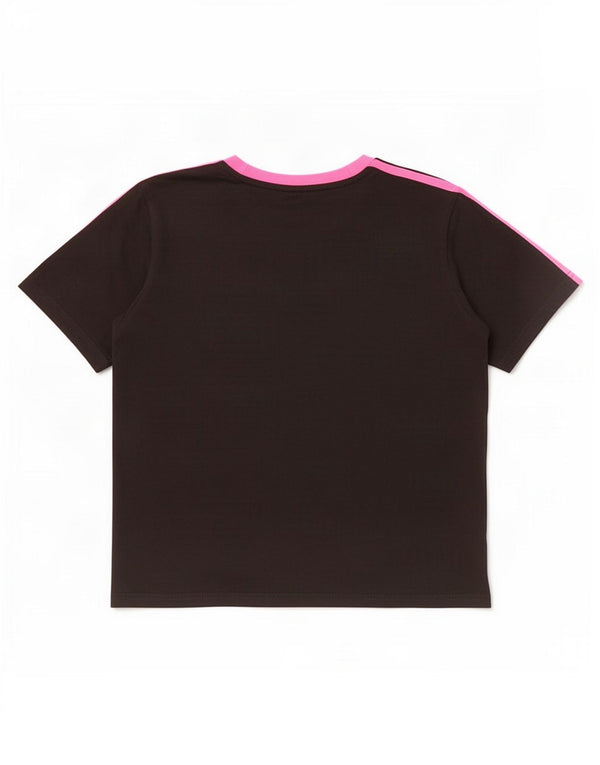Camiseta Adidas Meninas Top 9-10 Anos Algodão Preto