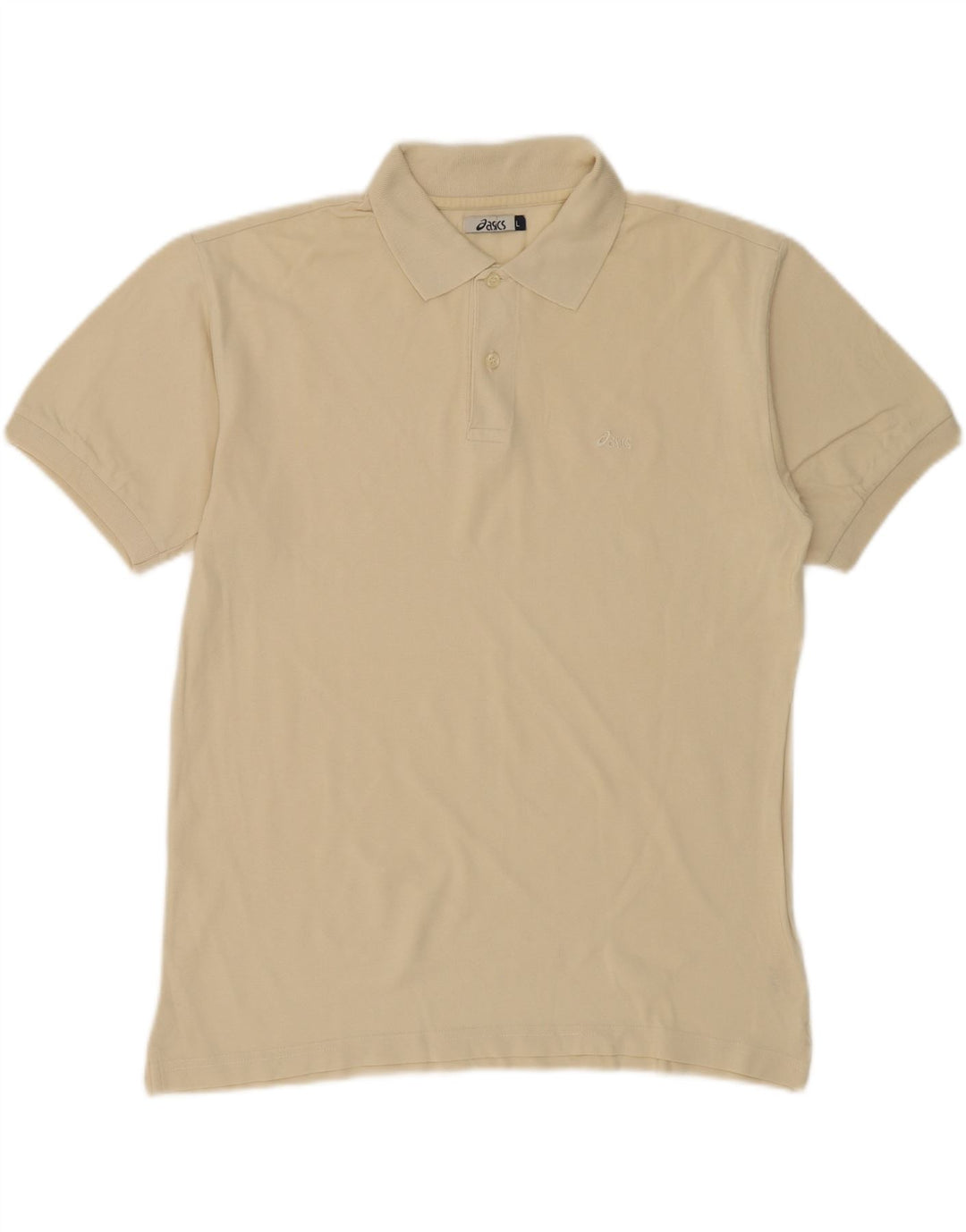 Camisa polo masculina ASICS grande algodão bege