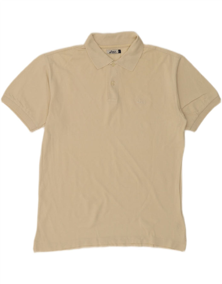 Camisa polo masculina ASICS grande algodão bege
