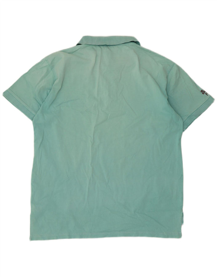 Camisa polo masculina Umbro gráfica grande algodão turquesa