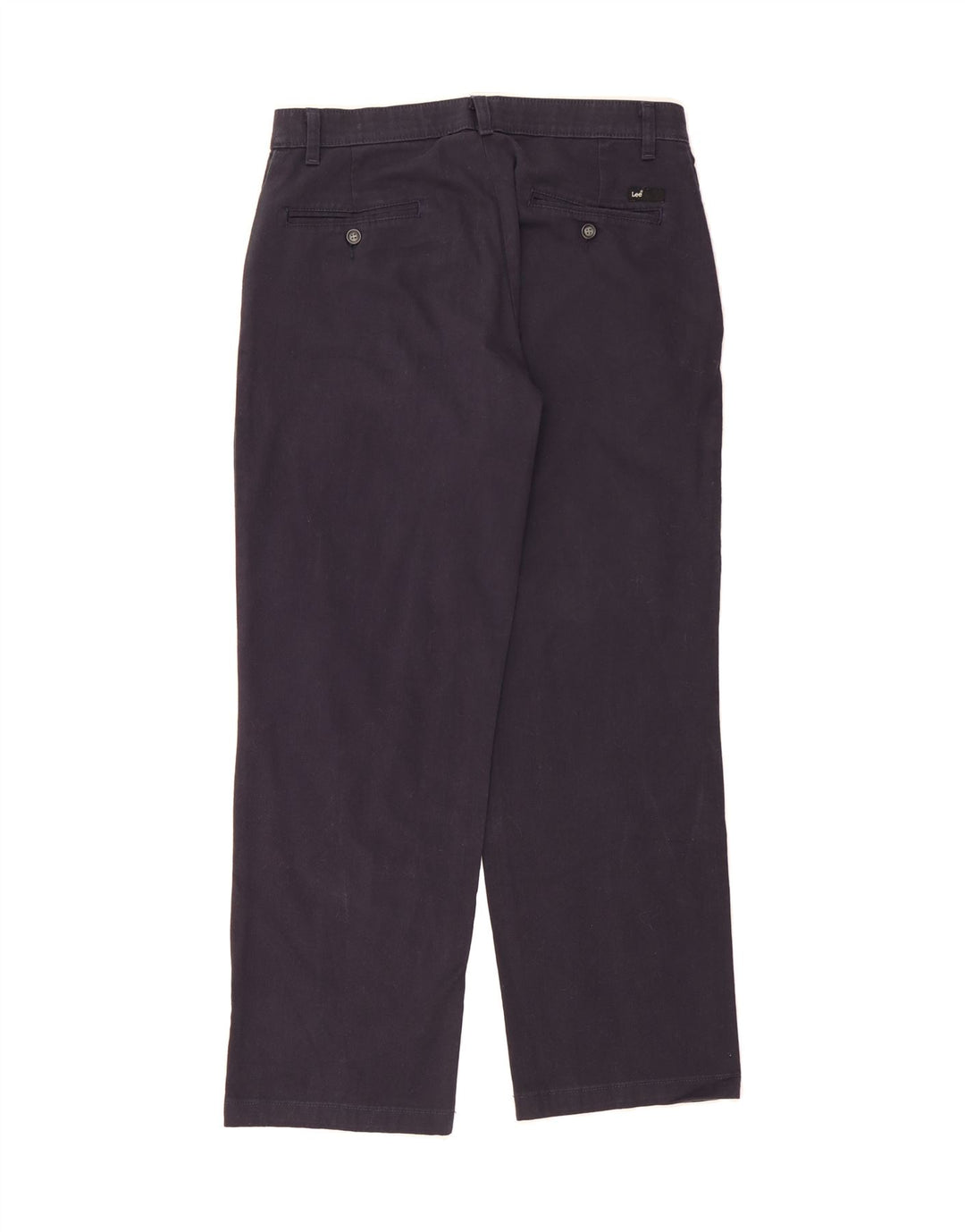 LEE Mens Custom Fit Straight Chino Trousers W32 L30 Navy Blue Cotton Vintage Lee and Second-Hand Lee from Messina Hembry 