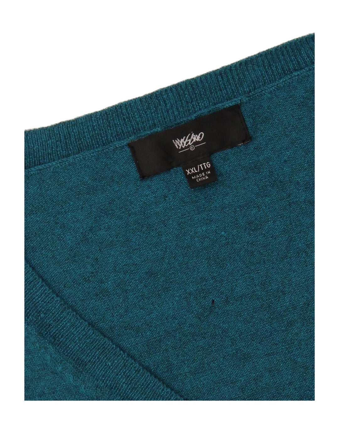 MOSSIMO Womens V-Neck Jumper Sweater UK 20 2XL Blue Nylon Vintage Mossimo and Second-Hand Mossimo from Messina Hembry 