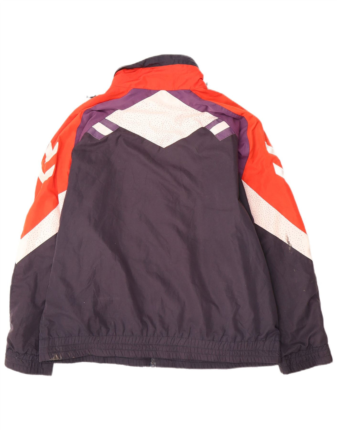 Jaqueta masculina Hummel de ajuste solto com top pequeno azul marinho Colourblock