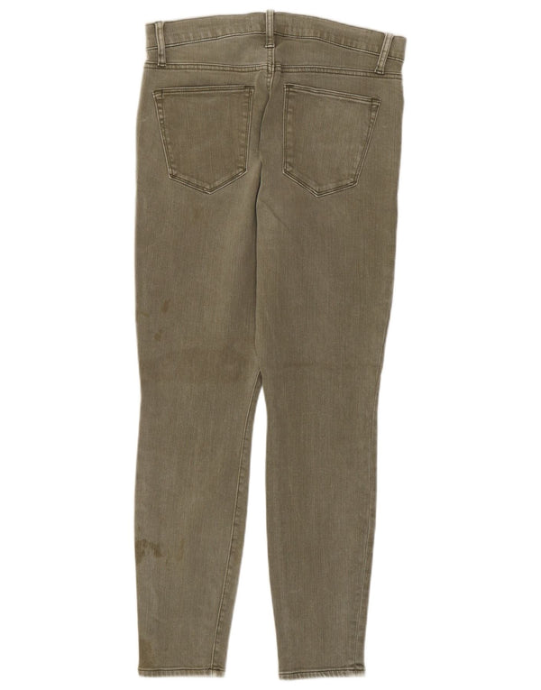 Jeans skinny feminino Gap W28 L26 algodão cáqui