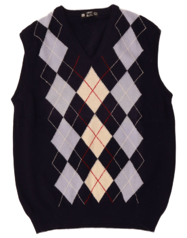 ST MICHAEL Mens Colete Regata IT 52/54 Grande Azul Marinho Argyle/Diamante