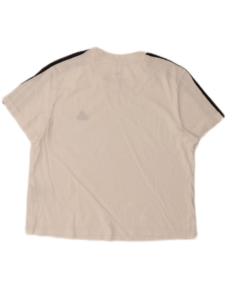 Camiseta Adidas Feminina Graphic Top UK 14 Médio Algodão Branco
