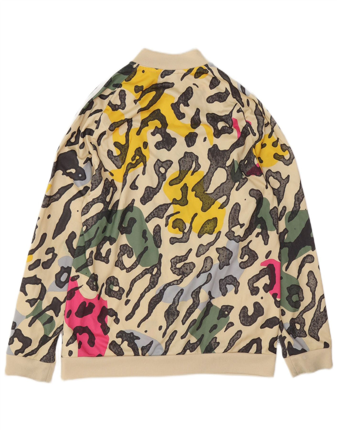 ADIDAS Casaco de treino para meninas 15-16 anos bege estampa animal poliéster