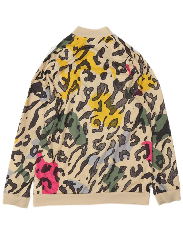 ADIDAS Casaco de treino para meninas 15-16 anos bege estampa animal poliéster