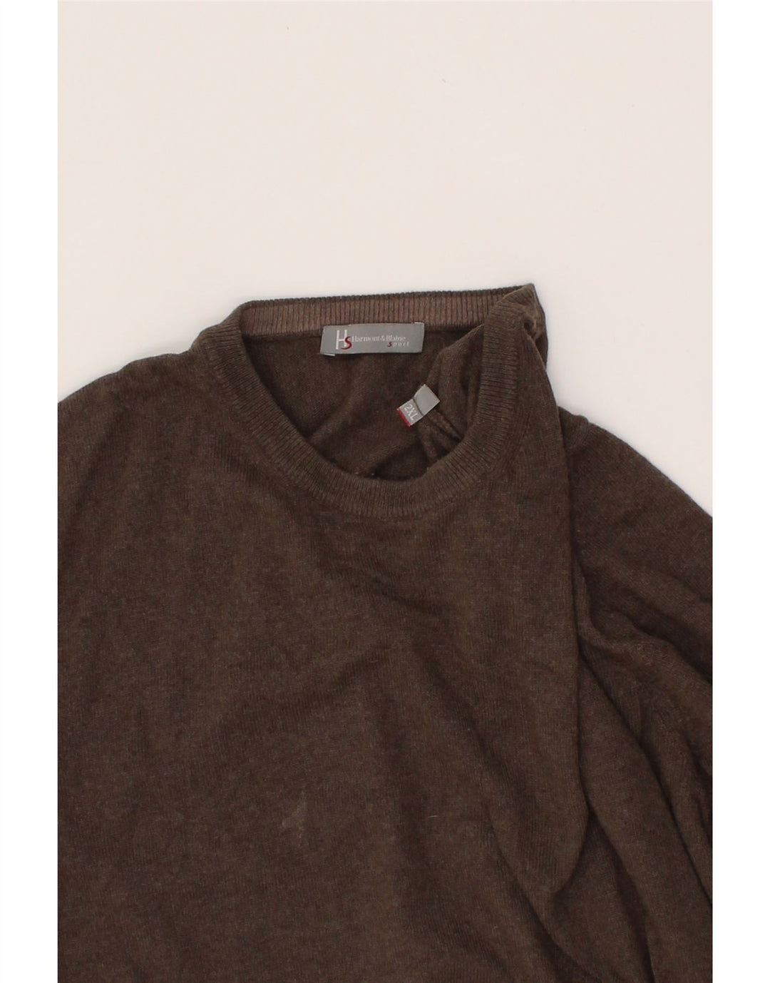 HARMONT & BLAINE Mens Crew Neck Jumper Sweater 2XL Brown Viscose Vintage Harmont & Blaine and Second-Hand Harmont & Blaine from Messina Hembry 