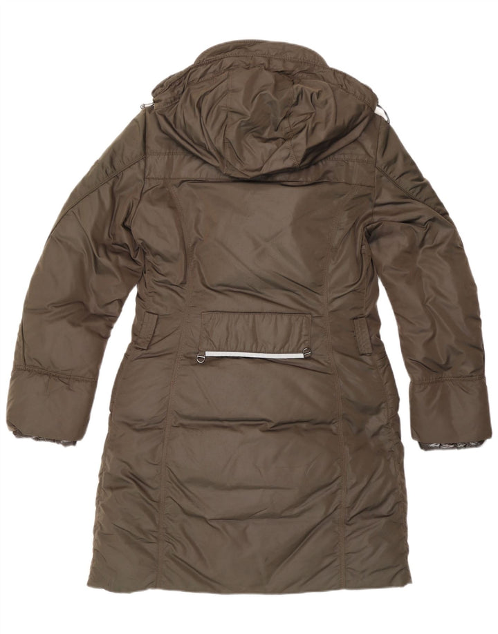 Casaco feminino acolchoado com capuz PEUTEREY UK 12 poliamida marrom médio