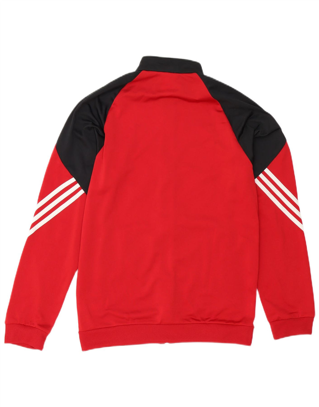 Adidas Mens Treino Top Jacket Pequeno Poliéster Colorblock Vermelho