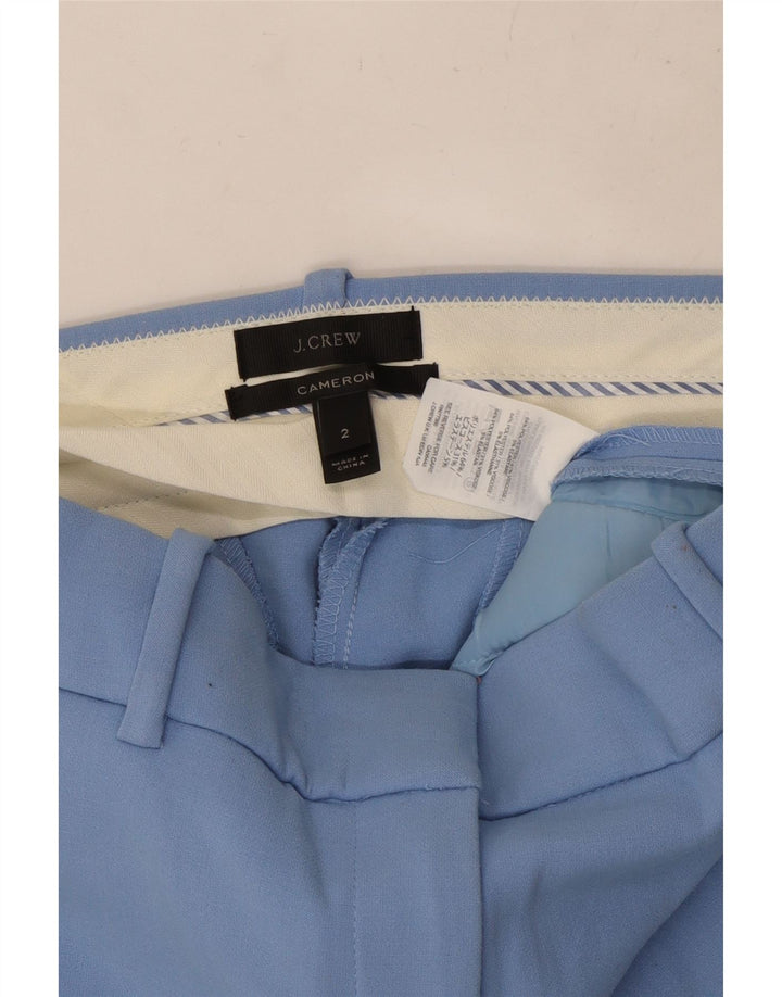 J. CREW Calça feminina Cameron Slim Chino US 2 XS W25 L25 Azul Poliéster
