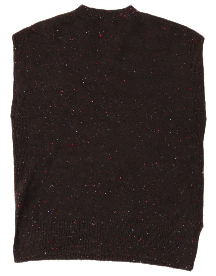 Regata masculina Marks & Spencer com colete médio preto manchado de acrílico