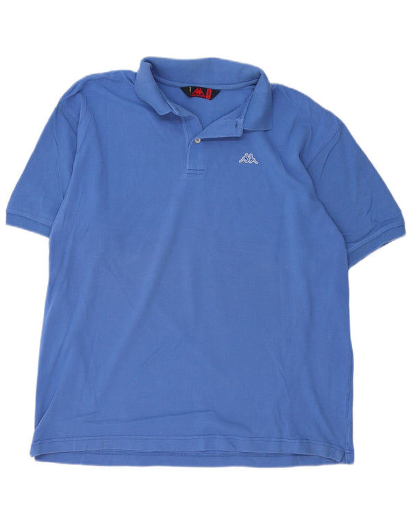 Kappa Mens Polo Shirt XL Blue Cotton