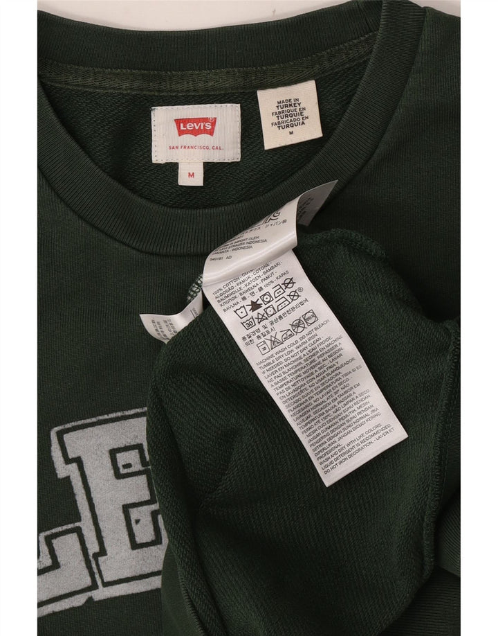 Moletom gráfico masculino Levi's Jumper médio verde algodão