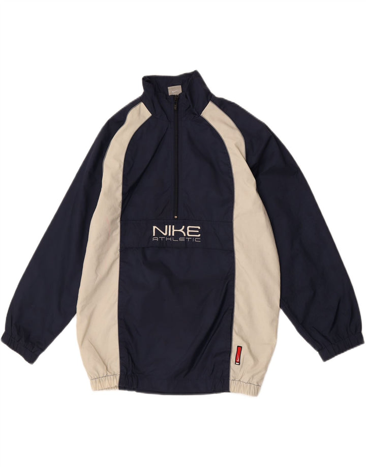 Jaqueta de chuva Nike Boys Graphic 11-12 anos grande bloco colorido azul marinho