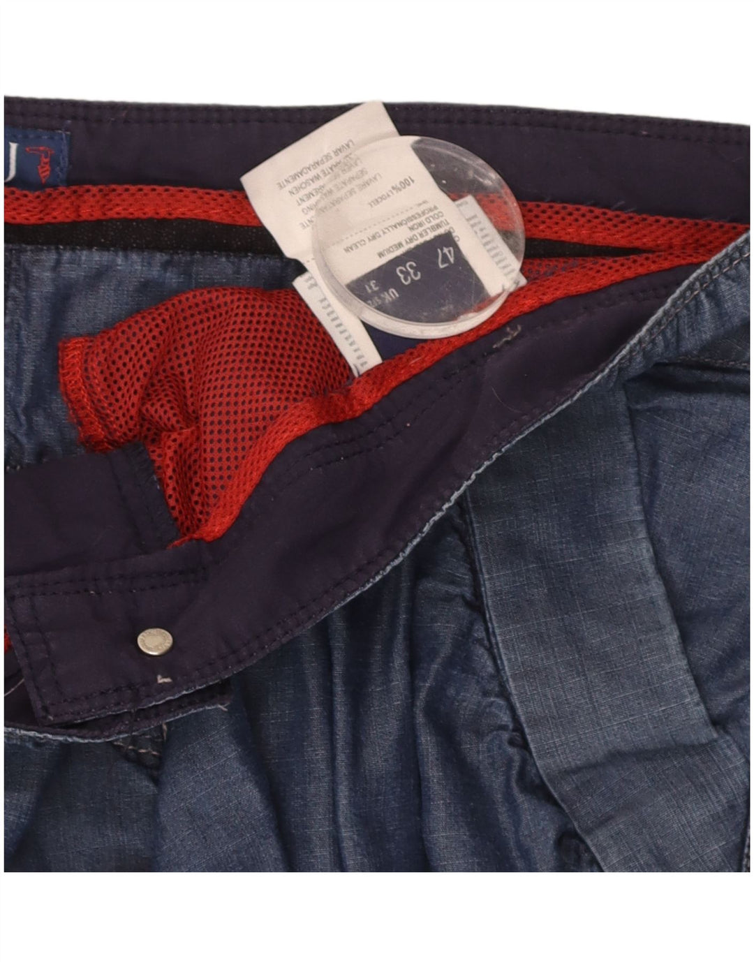 Calça Capri Reta Feminina TRUSSARDI W31 L21 Azul Lyocell