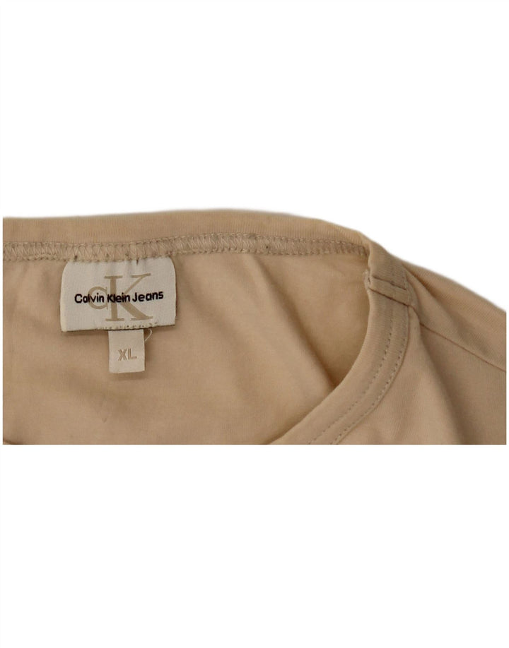 Calvin Klein Jeans Masculino Top Manga Longa XL Bege