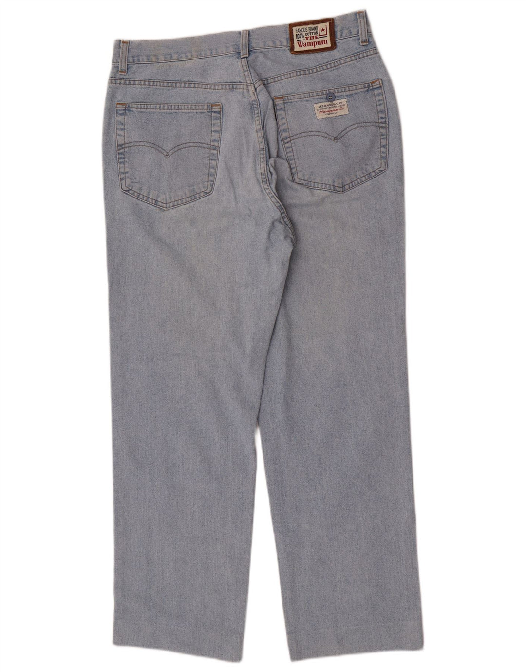Calça jeans reta masculina Wampum W34 L29 algodão azul
