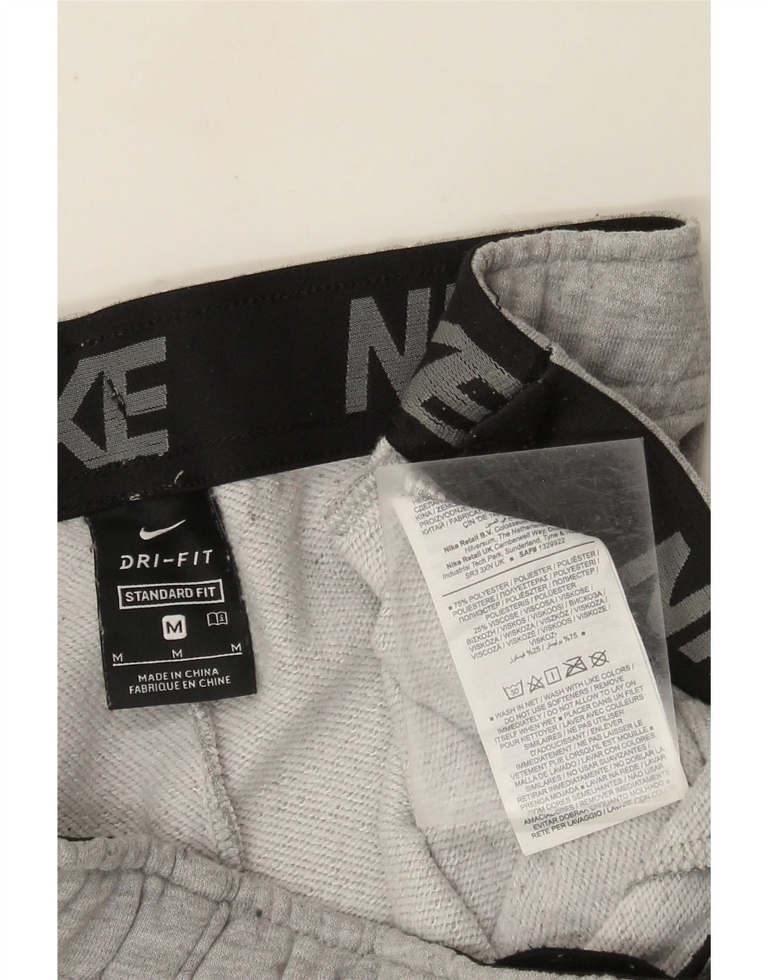 Nike Mens Dri Fit Calças de treino Joggers cinza médio manchado