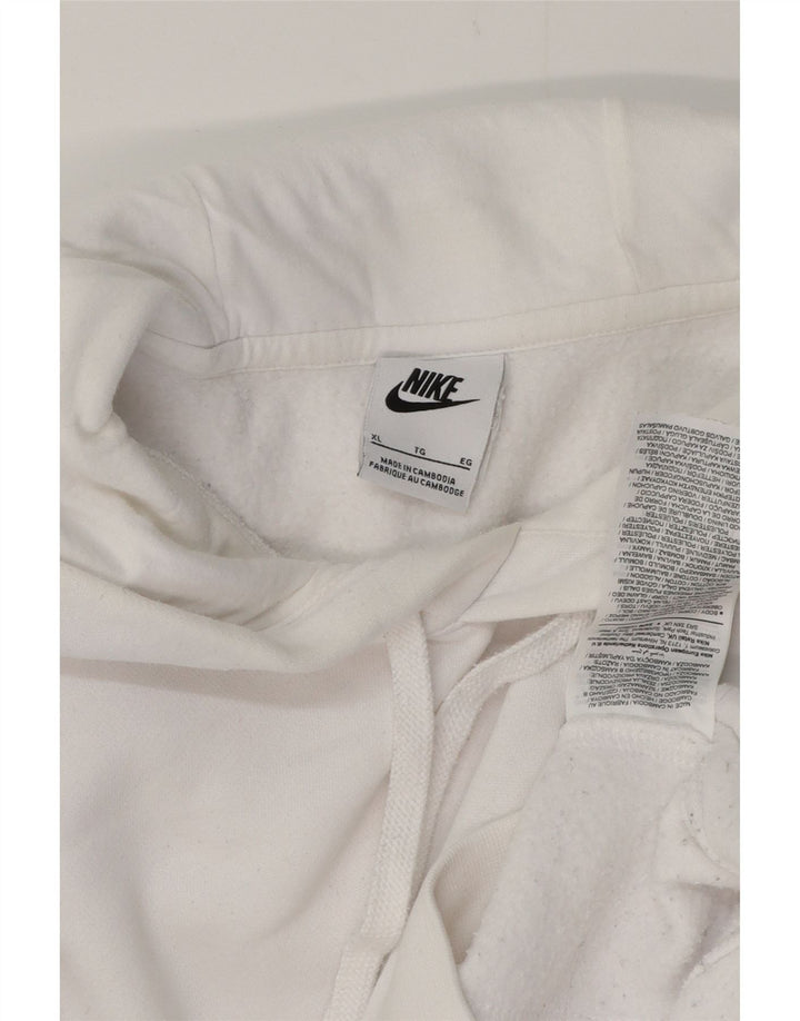 NIKE Mens Hoodie Jumper XL Algodão Branco