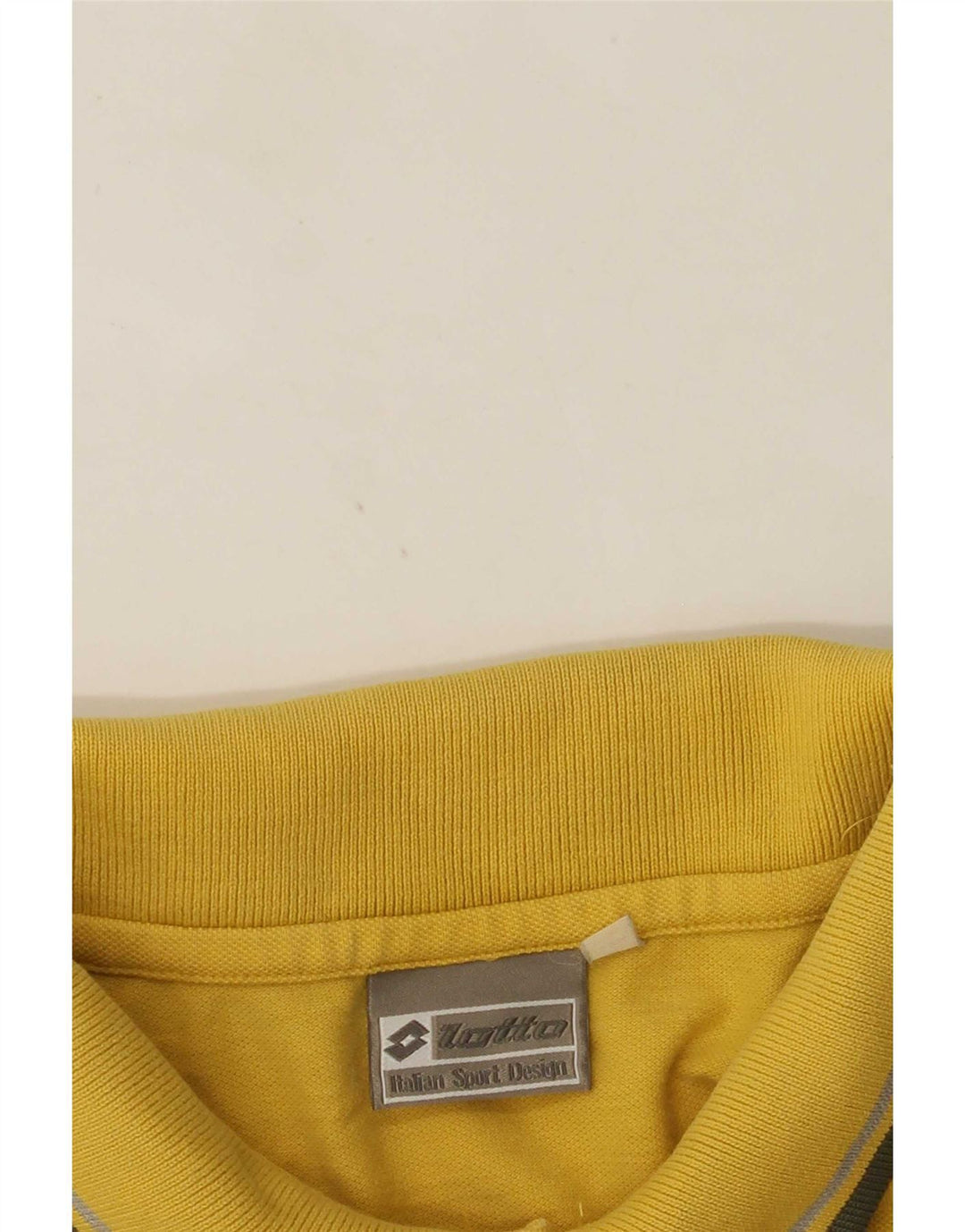 Camisa polo masculina Lotto listrada amarela média